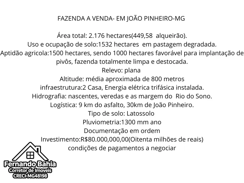 Fazenda em João Pinheiro/Minas Gerais — Ref JQXJLE — Imagem 22